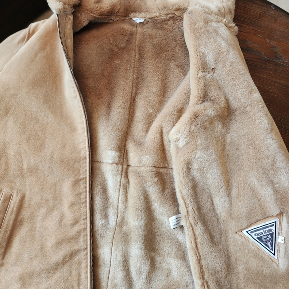 Marvin Richard's Suede and faux fur lined Jacket Size XL in light brown. - Picture 8 of 11